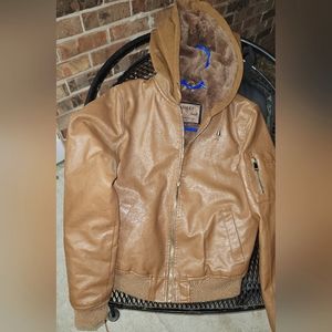 Womens Hooded Brown Jacket